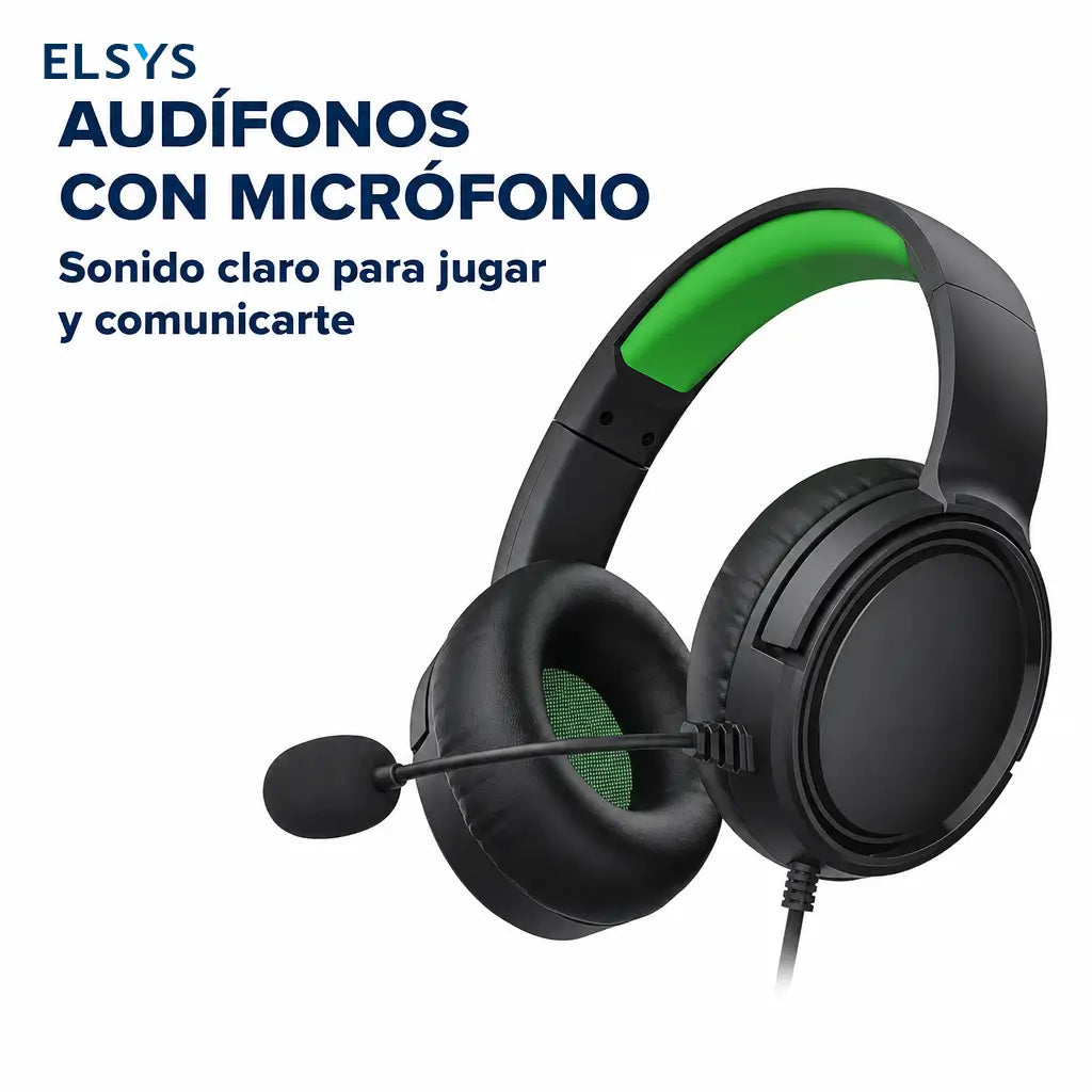 Audífonos gamer con micrófono cancelación de ruido y sonido estéreo 50 mm para Xbox PlayStation PC Switch conexión 3.5 mm alámbrica