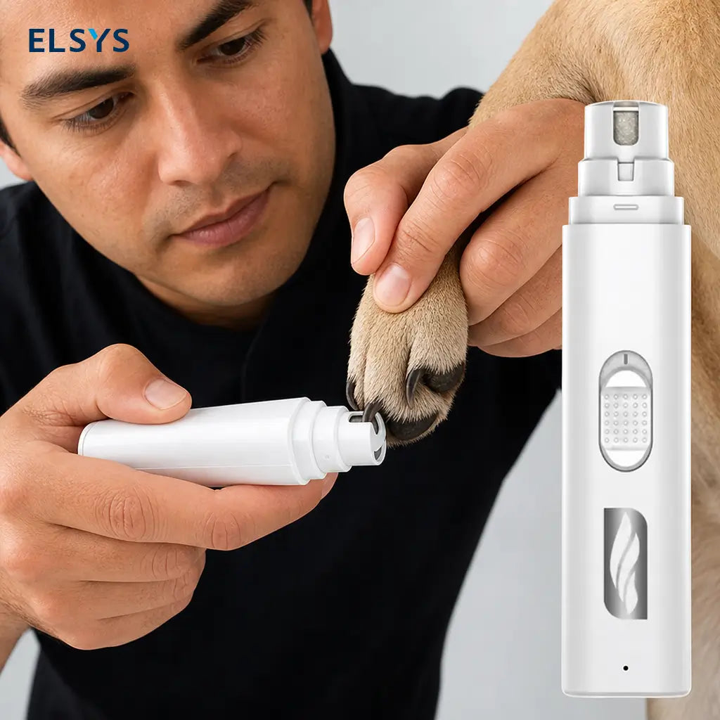Cortador de uñas para mascotas inalámbrico, agarre ergonómico y operación silenciosa para grooming de perros y gatos en casa con comodidad