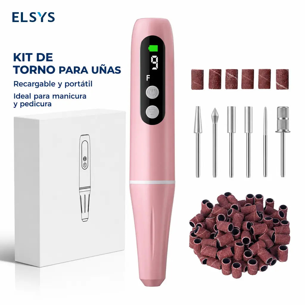 Lima eléctrica recargable para uñas 20000 RPM con 9 velocidades, ideal para manicure y pedicure en casa o salón preciso y portátil