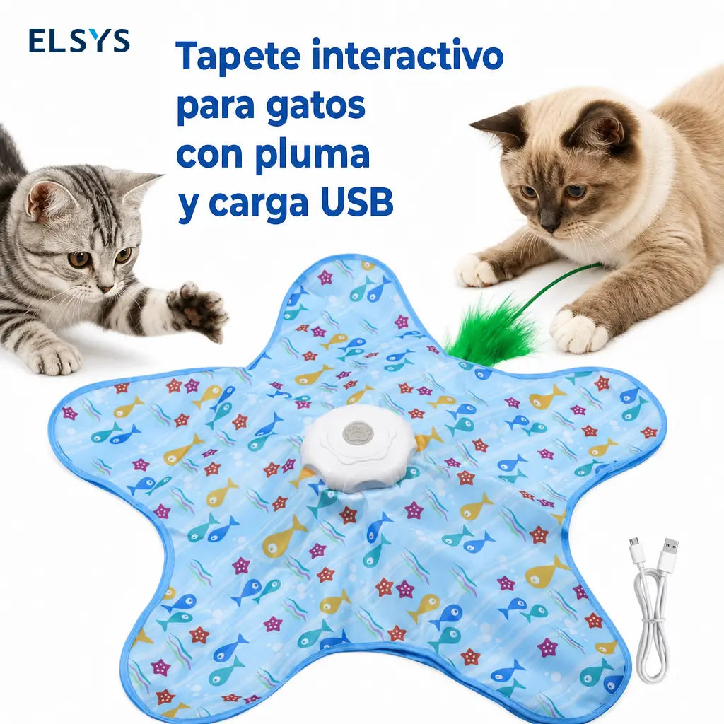 Juguete interactivo recargable para gatos con pluma oculta y 3 modos, ideal para juego y ejercicio diario felino en casa