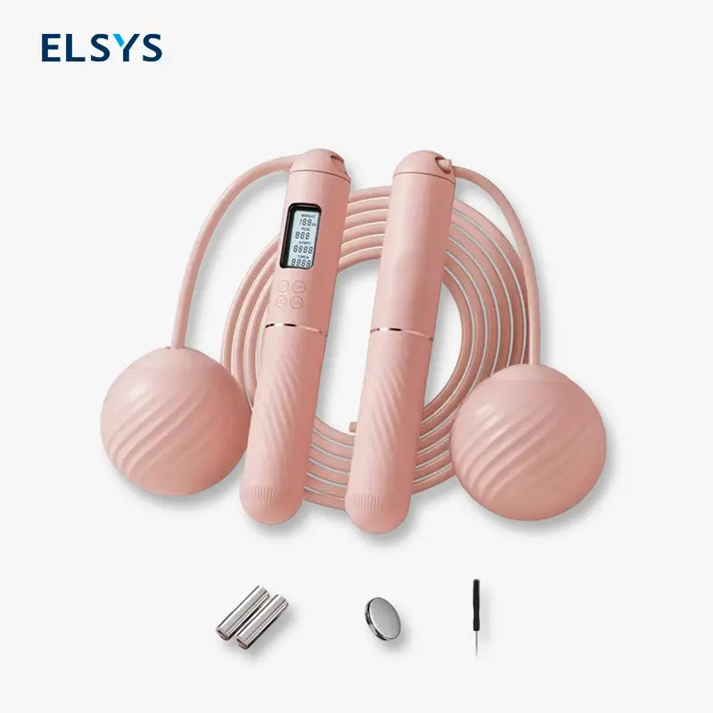 Cuerda para Saltar Inalámbrica con Contador Digital Pantalla LED de Alta Precisión con Opción de Pesas para Ejercicio en Casa Mujer