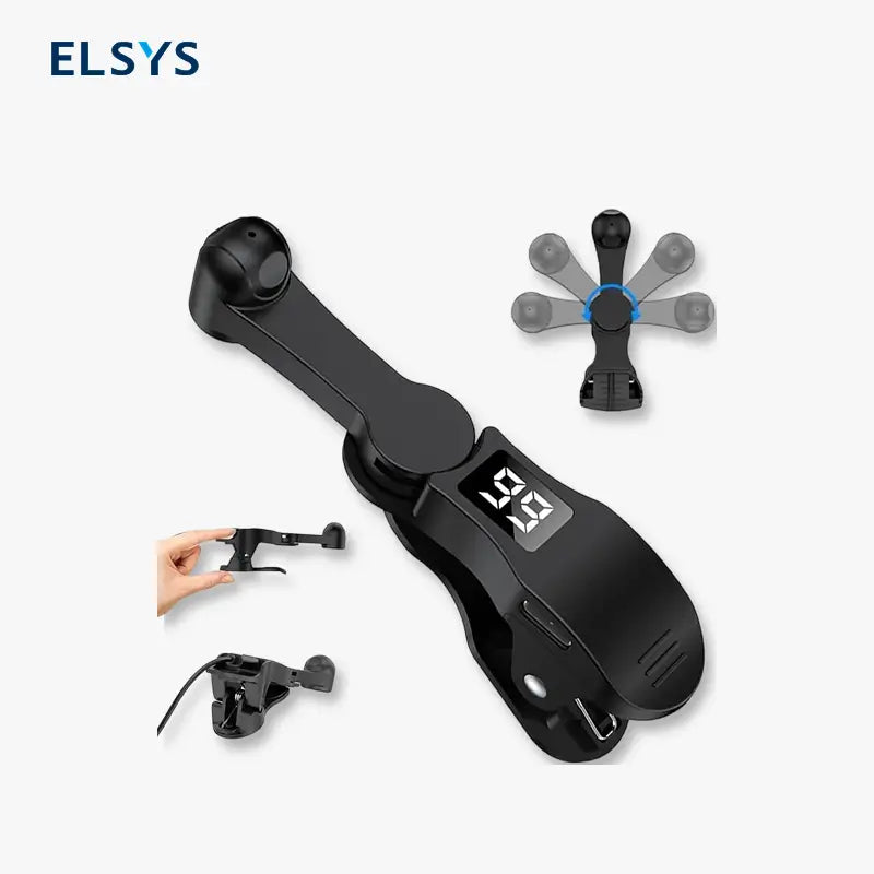 Soporte para Celular con Clic Automático USB | Base Giratoria 180° Anti-Fatiga para Oficina y Selfies | Asistente de Escritorio Portátil