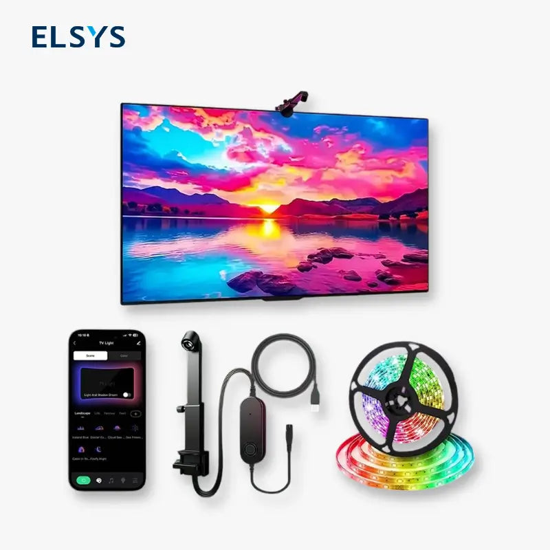 Tira de Luces LED USB con Control por Aplicación y Colores RGB, Retroiluminación Inteligente para TV, Luz Ambiental Decorativa, Regalo para San Valentín y Cumpleaños