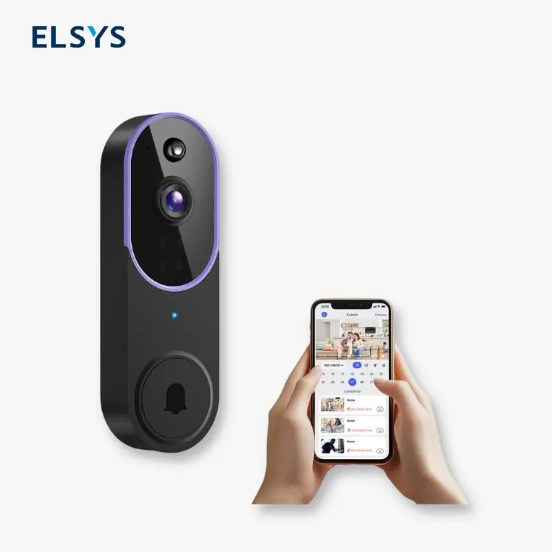 Cámara de Timbre de Video Inalámbrico, Timbre de Seguridad Inteligente, 1080P, Detección de Humanos con IA, Visión Nocturna, Alerta Instantánea, Audio Bidireccional, Solo WiFi 2.4G, Instalación Sencilla con Batería Recargable y Almacenamiento en la Nube