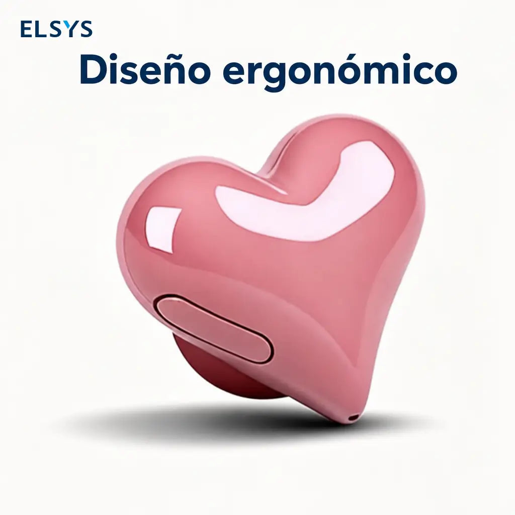 Audífonos inalámbricos en forma de corazón con cancelación de ruido Bluetooth 5.3 para música, llamadas y gaming diario en celular con estilo