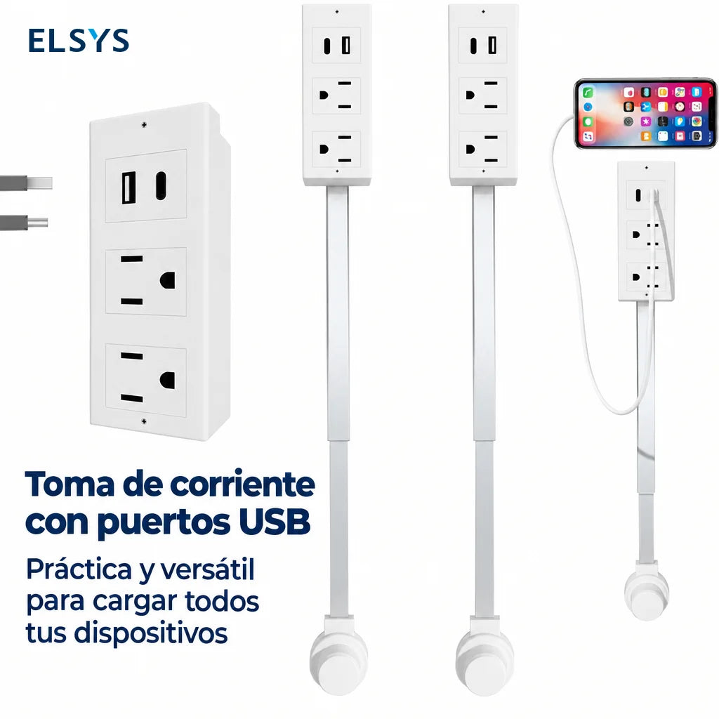 Extensor de contacto ajustable con base giratoria