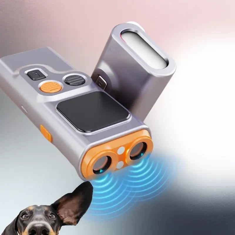 Dispositivo Ultrasónico para Entrenamiento de Perros 2026 con Linterna LED y Pantalla HD - Recargable por USB para Control de Ladridos