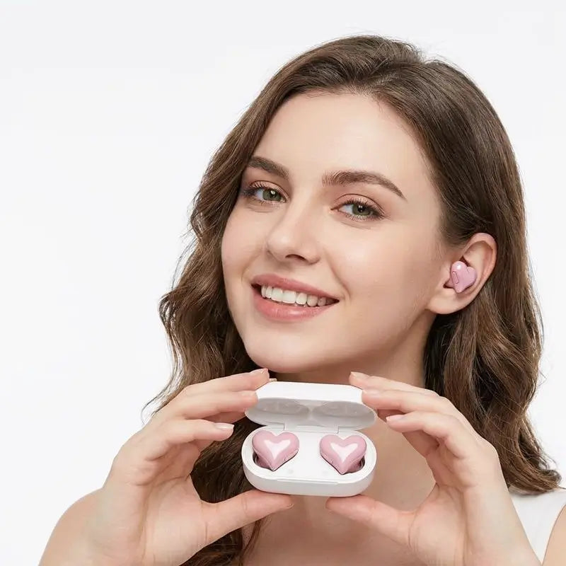 Audífonos Gamer In-Ear de Corazón, Inalámbricos con Cancelación de Ruido, Control Táctil LED, Bluetooth 5.3 e Impermeabilidad IPX4