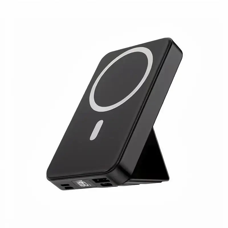 Batería Portátil Magnética 10000mAh Cargador Inalámbrico con Cable USB-C y Pantalla LED Power Bank Plegable Compatible con Serie 17/16/15/14/13/12 Pro y Pro Max Silicón Compacto