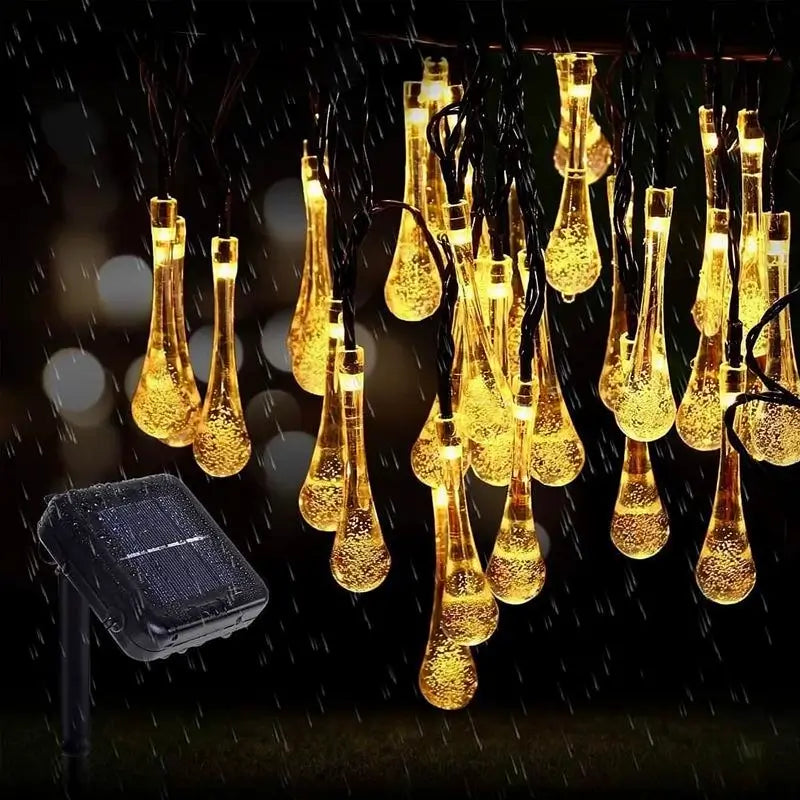 Serie de Luces LED Solares para Exterior de 3m con 20 LEDs, Impermeable IP65, 8 Modos de Iluminación para Jardín y Terraza (Color Surtido)