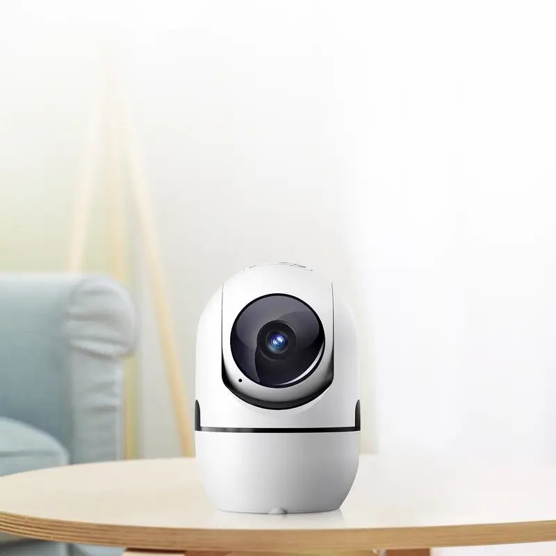 Cámara de Seguridad WiFi Inteligente 2MP/3MP con IA, Giro e Inclinación, Detección de Humanos, Audio de 2 Vías, Visión Nocturna IR, IP64, Blanca
