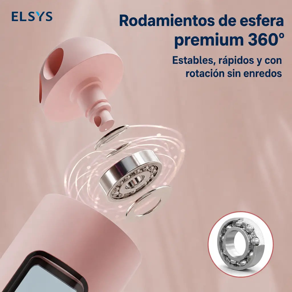 Cuerda para saltar ajustable con contador integrado, mango antiderrapante y opción con peso para rutinas de fitness en casa