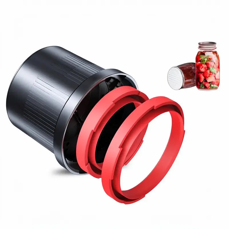 Kit de Sellador al Vacío Eléctrico para Frascos Mason y Alimentos, Sistema de Sellado Automático con Bomba Externa, Compatible con Frascos de Boca Ancha y Regular
