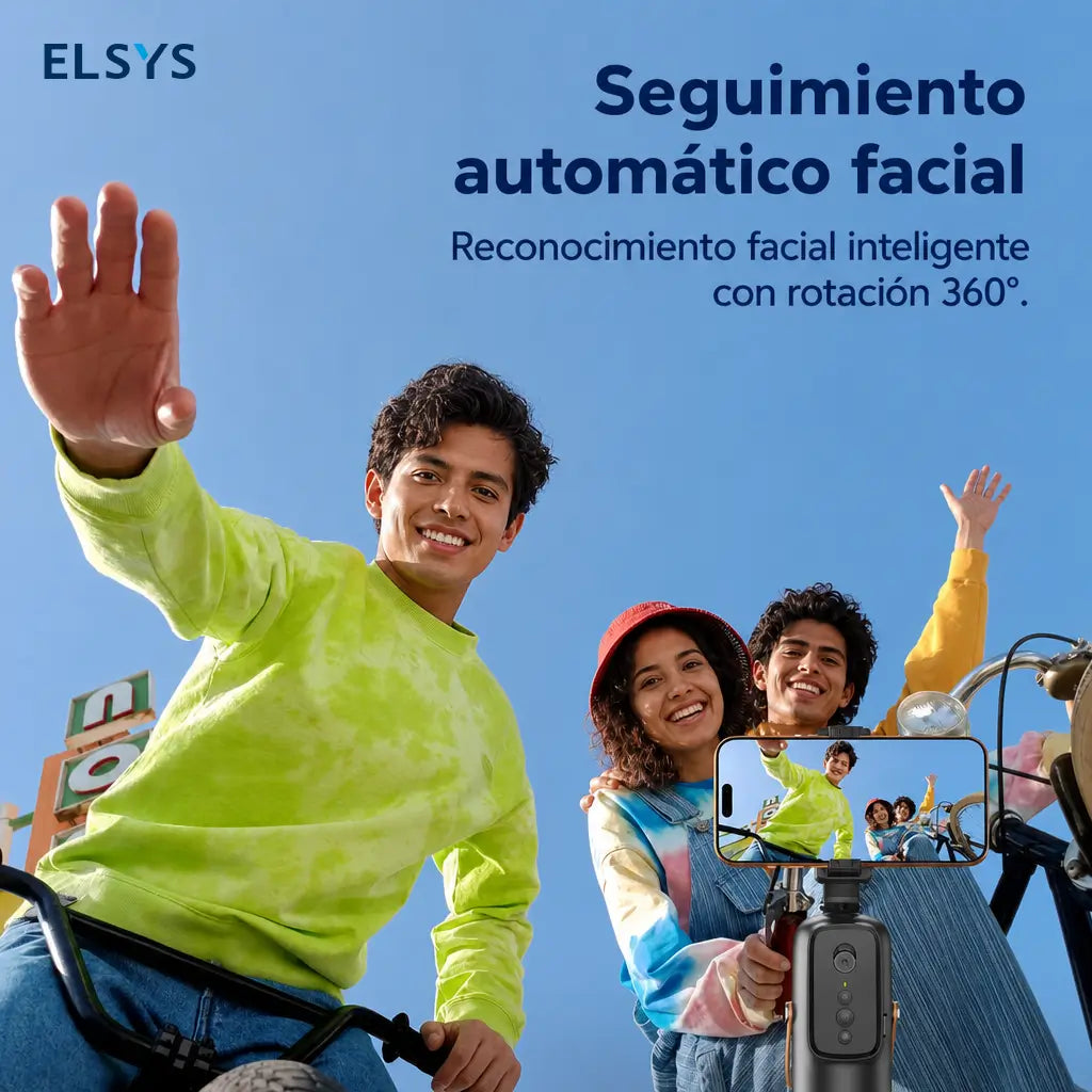 Soporte inteligente para celular con seguimiento facial 360° y control por gestos para lives, vlogs y selfies creativos diarios