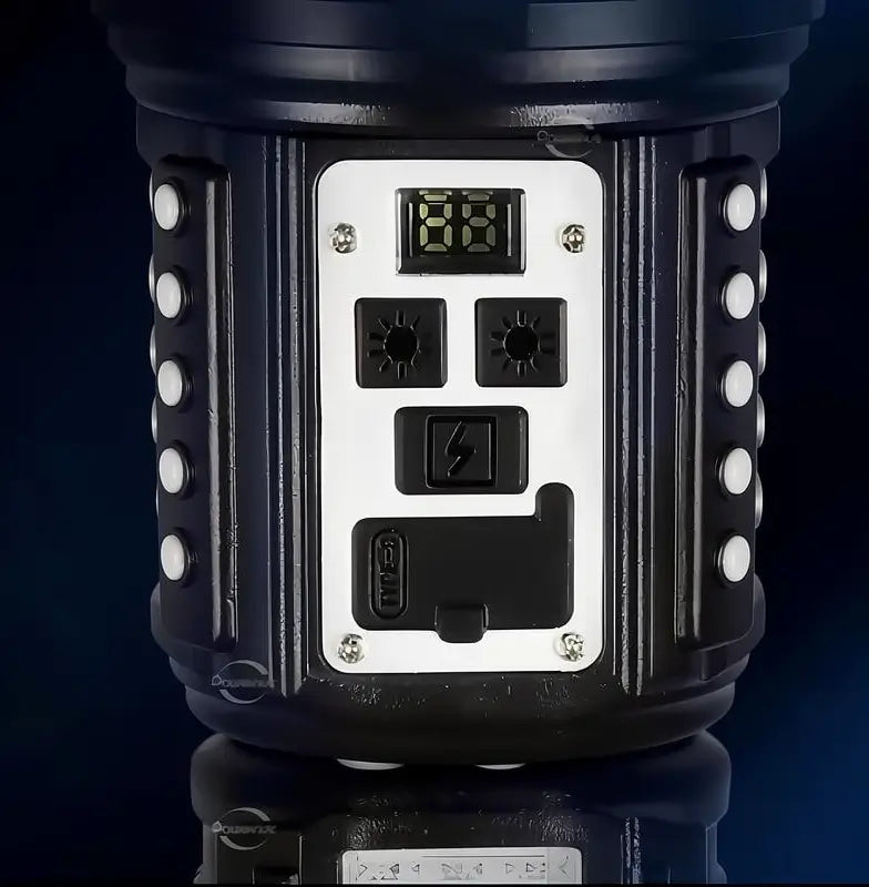 Linterna LED Recargable de Alta Potencia, Lámpara de Mano Multifuncional con Zoom y Luces Laterales para Camping, Pesca y Emergencias, Equipo Táctico Portátil Super Brillante