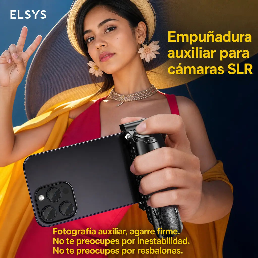 Tripié selfie 3 en 1 mini con control Bluetooth 5.2 desmontable para vlogs, fotos grupales y lives con celular iPhone y Android