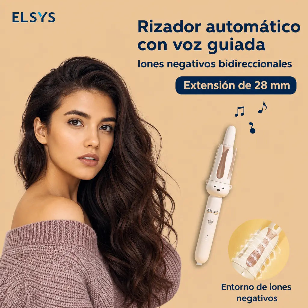 Rizador automático de cabello 32 mm con iones negativos y calentamiento rápido para ondas suaves fáciles en casa diarias
