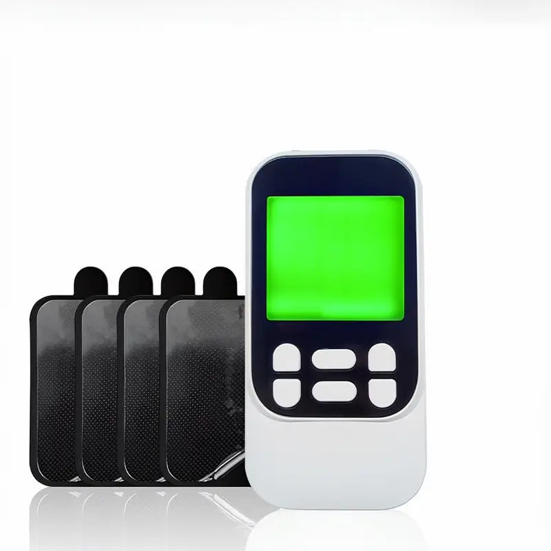 Masajeador Muscular Eléctrico, 10 Modos Doble Canal, 30 Niveles de Intensidad, Masajeador Corporal Compacto Recargable con 4 Electrodos