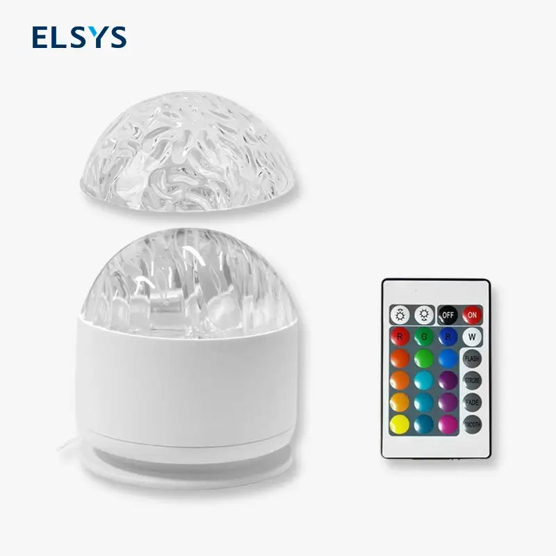 Proyector de Luz 2 en 1 Aurora y Ondas de Agua – Lámpara de Atmósfera LED de 16 Colores con Control Remoto, Luz Nocturna USB para Recámara, Fiestas y Relajación, Iluminación Moderna RGB, Decoración para Halloween y Regalo de Navidad