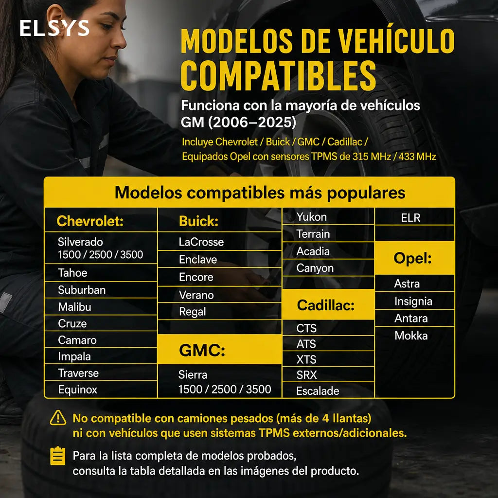 Herramienta de reaprendizaje TPMS EL-50448 para sensores 315/433MHz en autos GM, Buick, Chevy y Cadillac, ideal para rotación o cambio de llantas