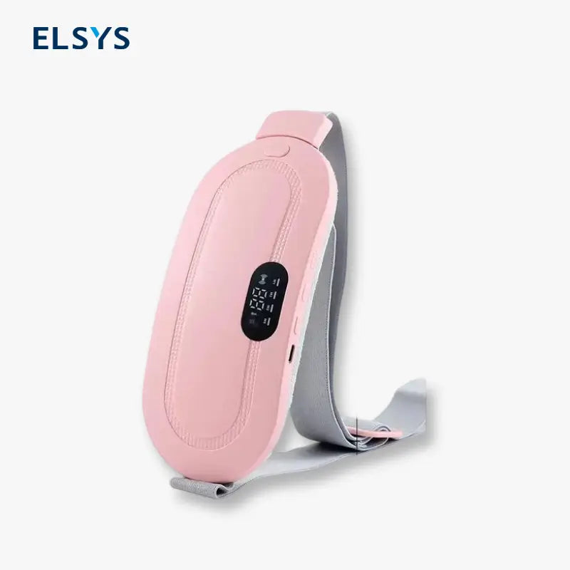 Cinturón Térmico para Alivio de Cólicos, Almohadilla de Calor Inalámbrica y Masajeador Abdominal Vibratorio