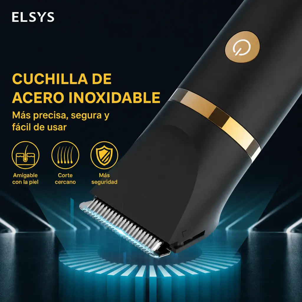 Recortadora corporal 3 en 1 impermeable IPX7 recargable USB-C con cabezales para nariz, cuerpo e ingles, cuidado masculino diario