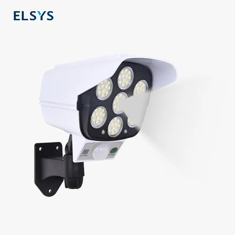 Lámpara Solar de Seguridad Tipo Cámara de Vigilancia 800LM con Sensor de Movimiento | Impermeable para Exterior