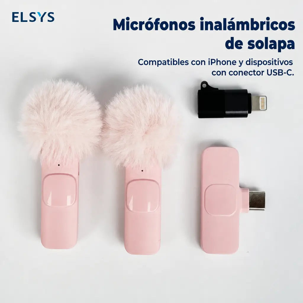 Micrófonos inalámbricos de solapa con cancelación de ruido y conexión automática para videos, entrevistas y transmisiones en vivo en celular iPhone