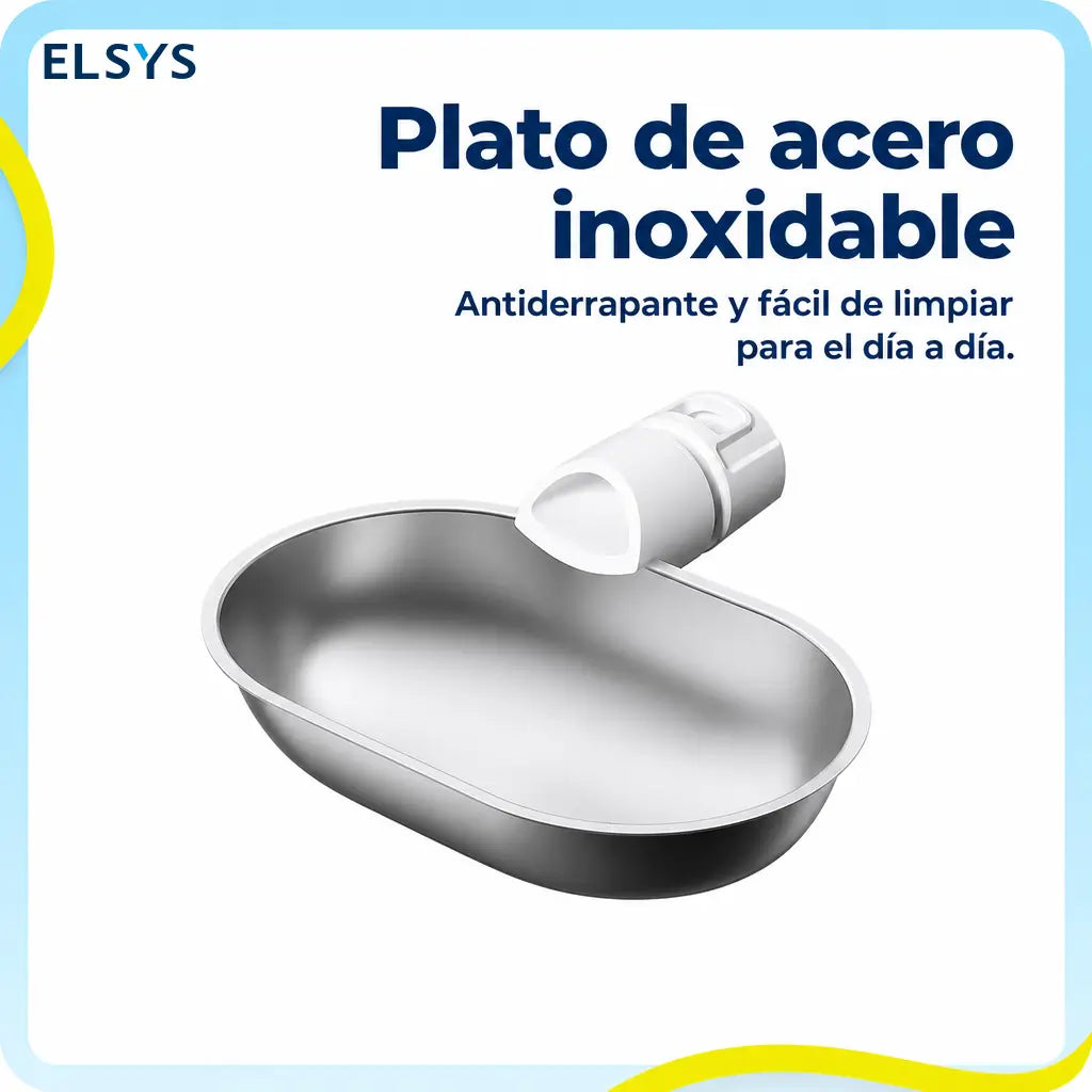 Fuente de agua automática para gatos y perros pequeños, 3.5 L, inalámbrica con tazón de acero y autorrelleno inteligente sin filtros