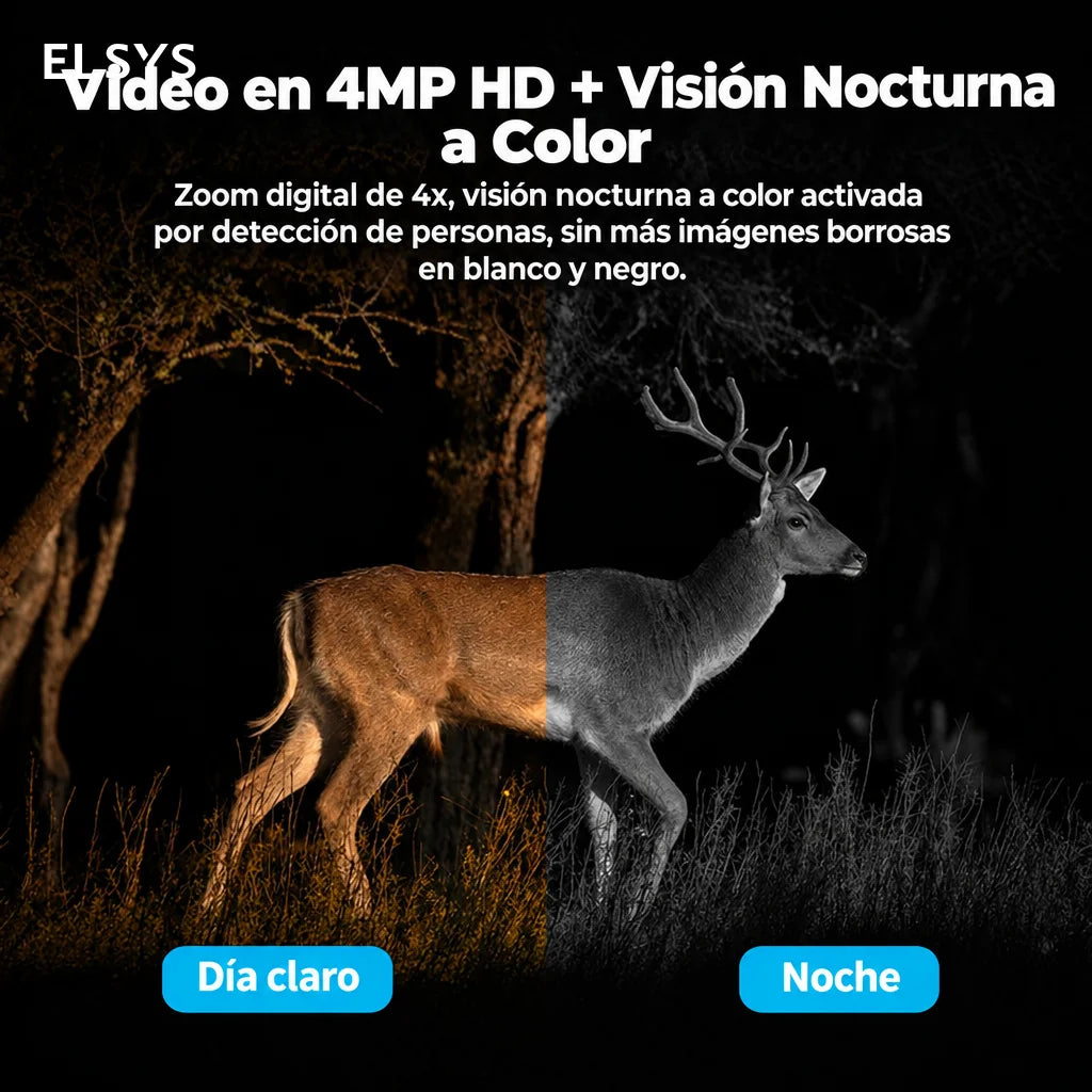 Cámara de seguridad solar 4G con visión nocturna