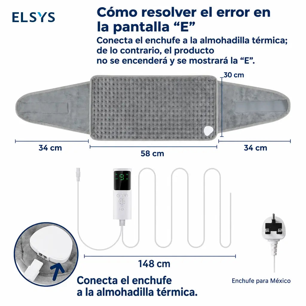 Cinturón térmico eléctrico para cintura con 4 temporizadores y protección contra sobrecalentamiento, ideal para abdomen, espalda, piernas y hombros