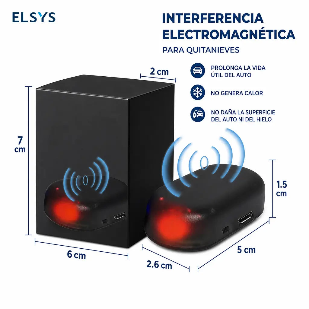 Dispositivo anticongelante electromagnético para auto con carga USB y solar, ayuda a retirar nieve y hielo en estacionamiento exterior de invierno