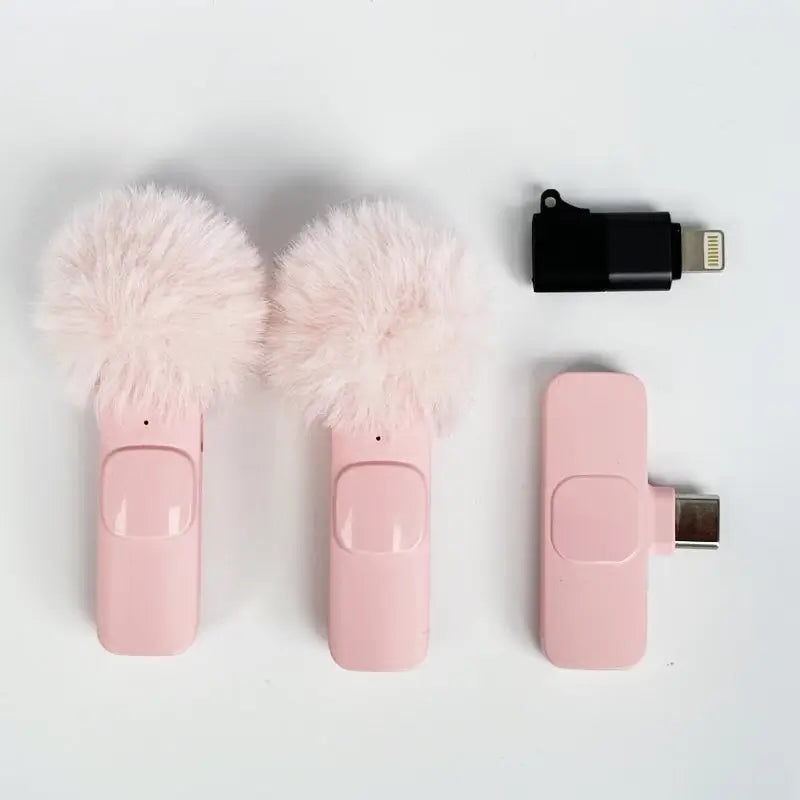 Mini Micrófono Inalámbrico para Celulares, Kit de 2 Micrófonos de Solapa con Cancelación de Ruido para Grabación de Video, Vlog y Entrevistas, Audio Estéreo de Alta Calidad