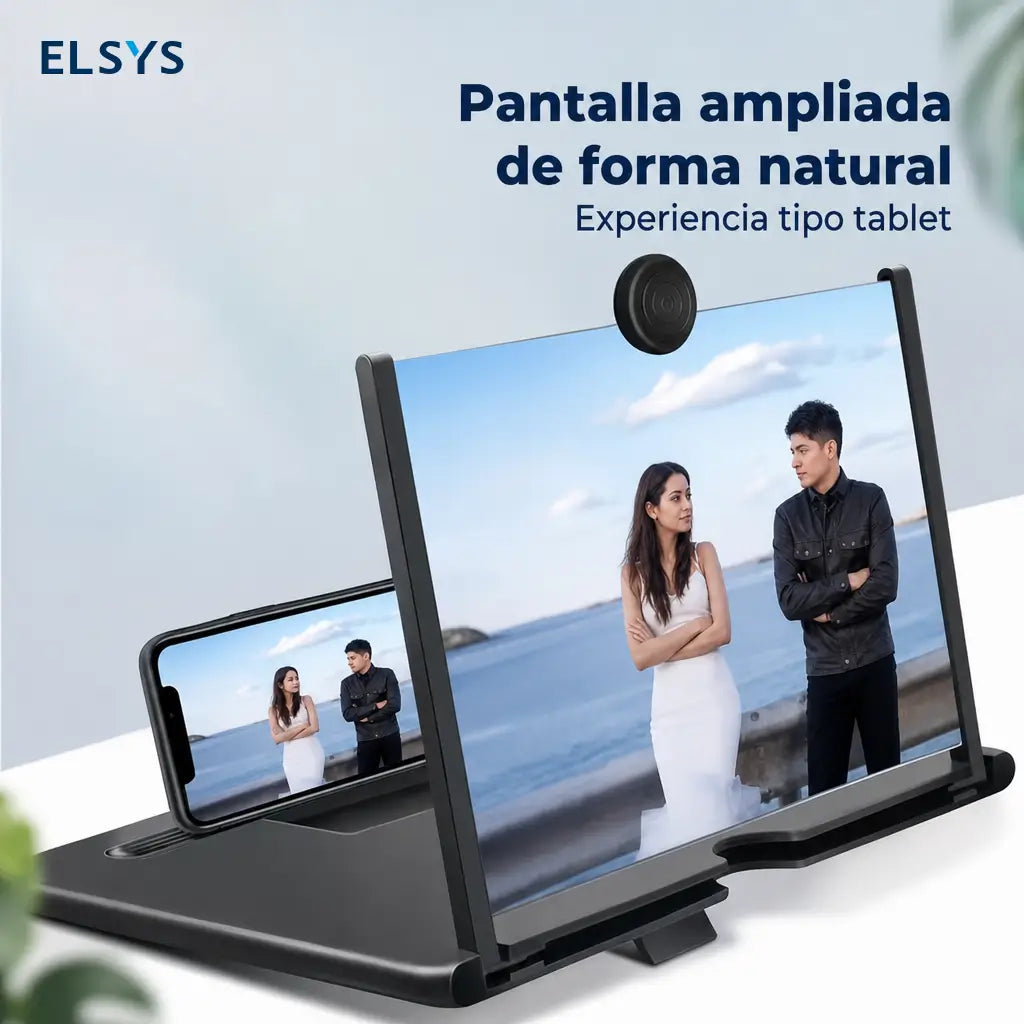 Lupa amplificadora de pantalla 10 pulgadas para celular, aumento 4x Ultra HD y soporte para ver videos o clases cómodamente en casa