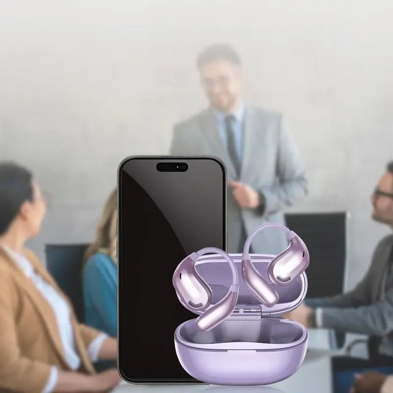 Audífonos Inalámbricos con Traducción en Tiempo Real (135 Idiomas), Bluetooth OWS, Sonido HIFI, Diseño Ligero con Micrófono, Llamadas y Música con Chat de IA