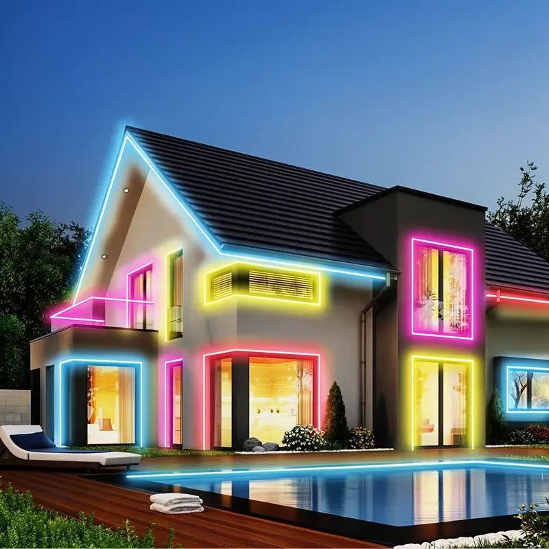 Tira de Luces LED de Neón RGB, Manguera de Luz de 24V con Sincronización de Música, App y Control Remoto, Impermeable IP67, Ideal para Gaming, Decoración de Recámara, Interiores, Exteriores y Fiestas