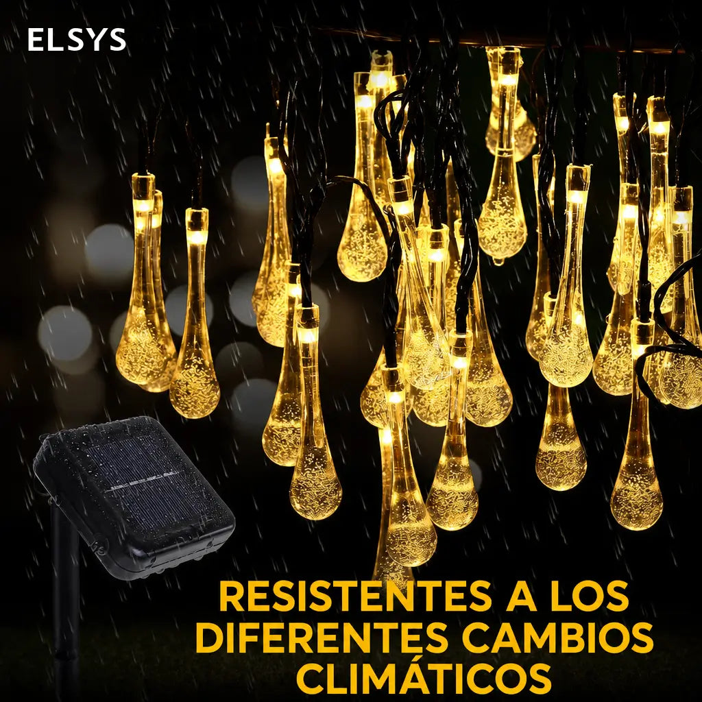 Guirnalda solar LED de 3 m con 20 focos impermeables IP65 y 8 modos para decorar jardín, terraza, balcón y patio exterior