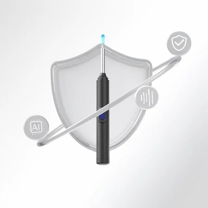 Limpiador de Cerilla con Cámara HD, Kit de Limpieza de Oídos de Silicona con Luces LED, Inalámbrico, Compatible con iPhone y Android, Ideal para Adultos, Niños y Mascotas, Regalo Navideño