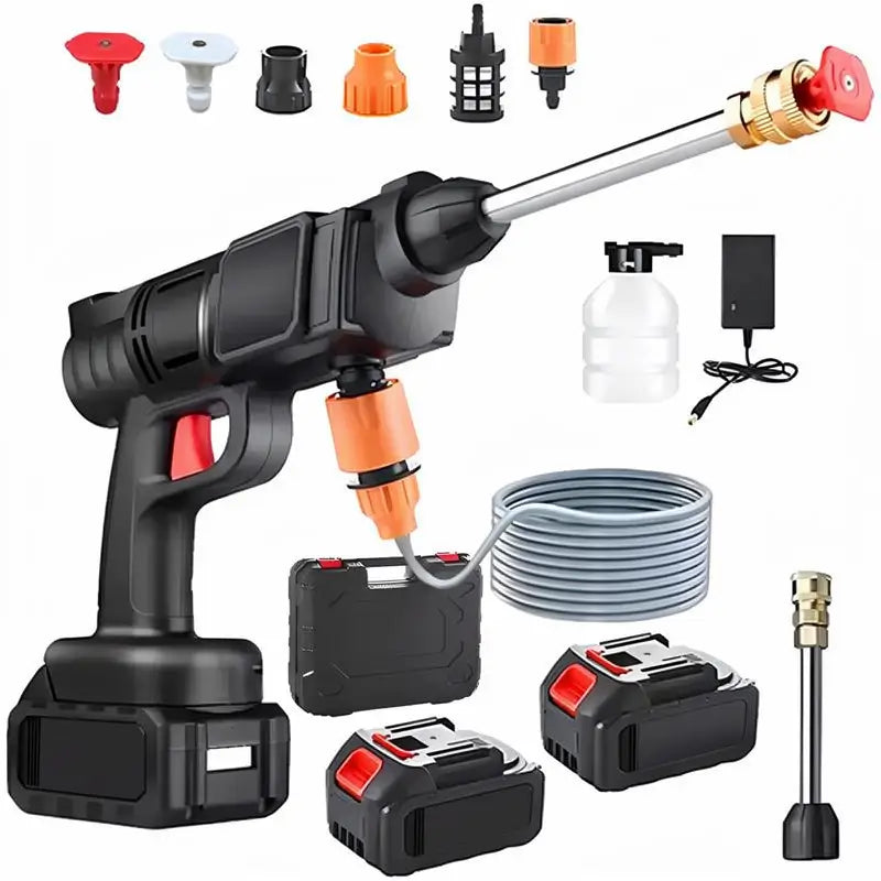 Hidrolavadora Inalámbrica Portátil 550W de 680 PSI - Incluye 2 Baterías y Manguera de 5m