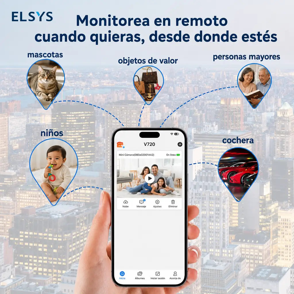 Cámara oculta inalámbrica para interior con visión nocturna, conexión USB y monitoreo desde celular para hogar, bebés, mascotas, oficina y auto