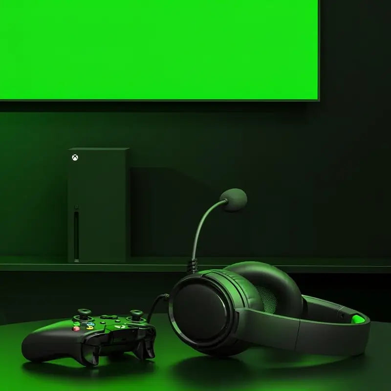 Audífonos Gamer con Micrófono para Xbox Series X|S, PS5, PC, Switch, Diadema Alámbrica con Sonido Estéreo de 50mm, Entrada de 3.5mm, Regalo para Gamers
