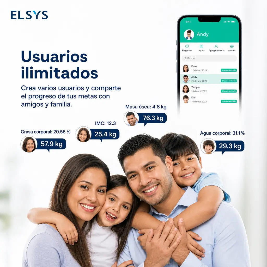 Báscula inteligente de composición corporal con Bluetooth y 13 métricas para controlar peso, grasa y progreso fitness desde tu celular
