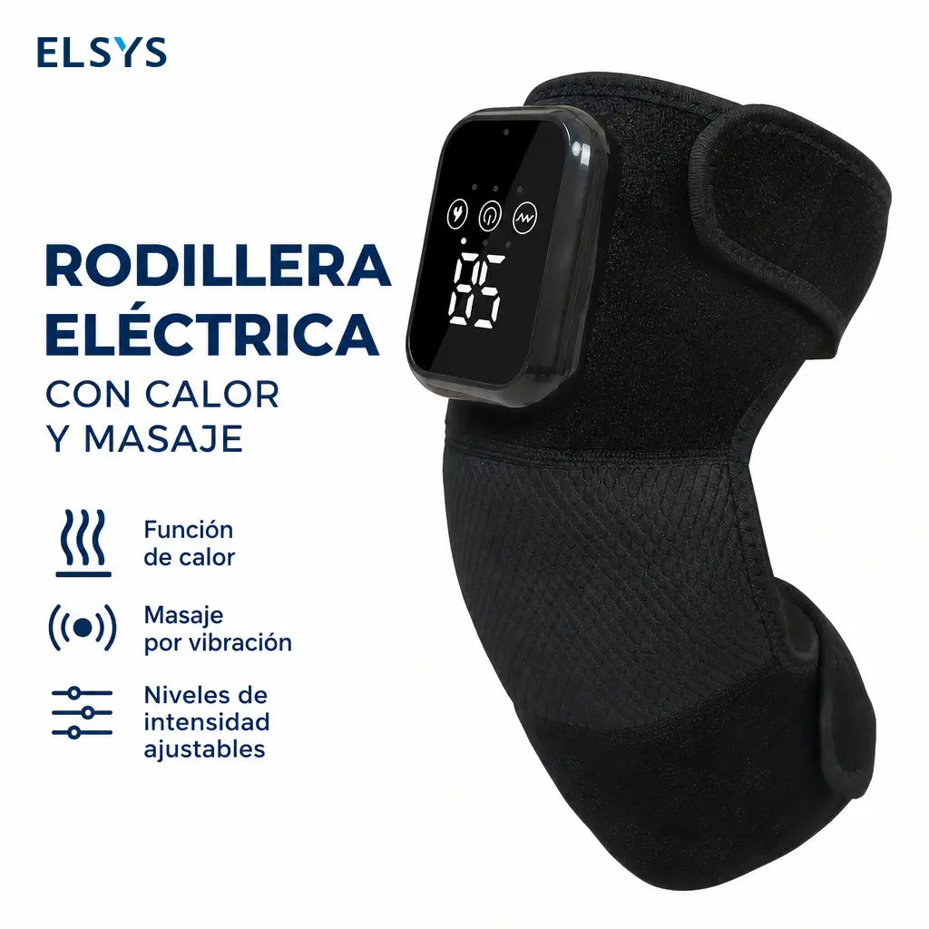 Rodillera eléctrica de masaje con moxibustión sin flama, temperatura ajustable y temporizador para relajar la rodilla después de actividad diaria