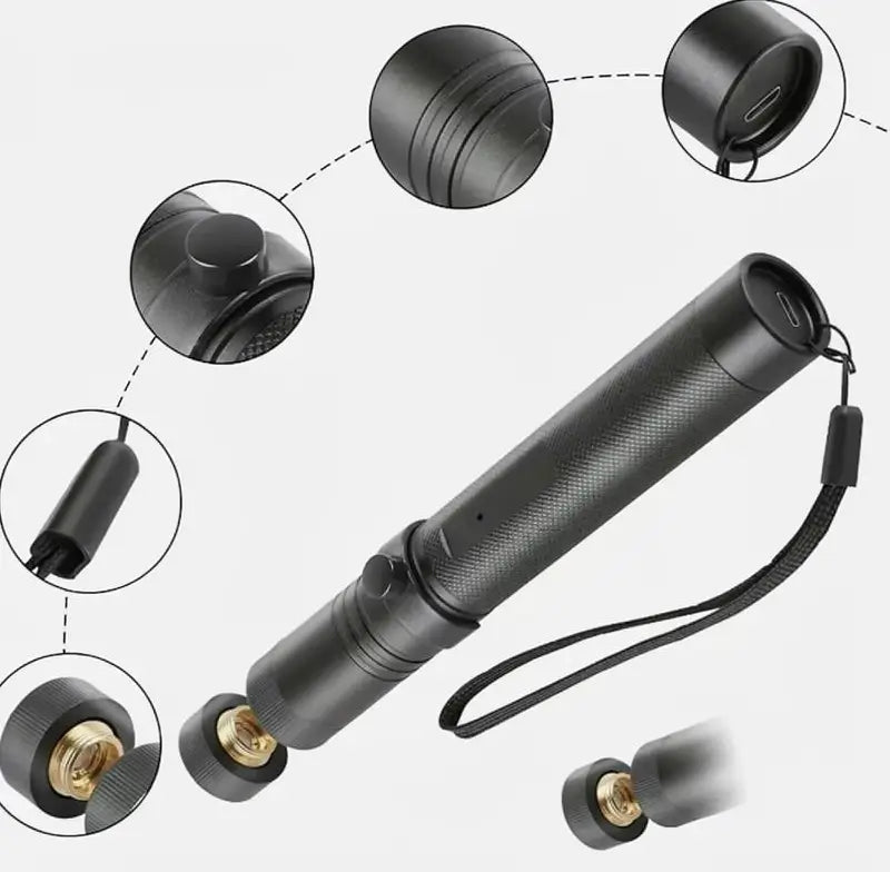 Puntero Láser Verde Recargable de Largo Alcance para Presentaciones, Pantallas TV/LED/LCD, Juguete para Gatos, Uso en Oficina, Astronomía y Construcción