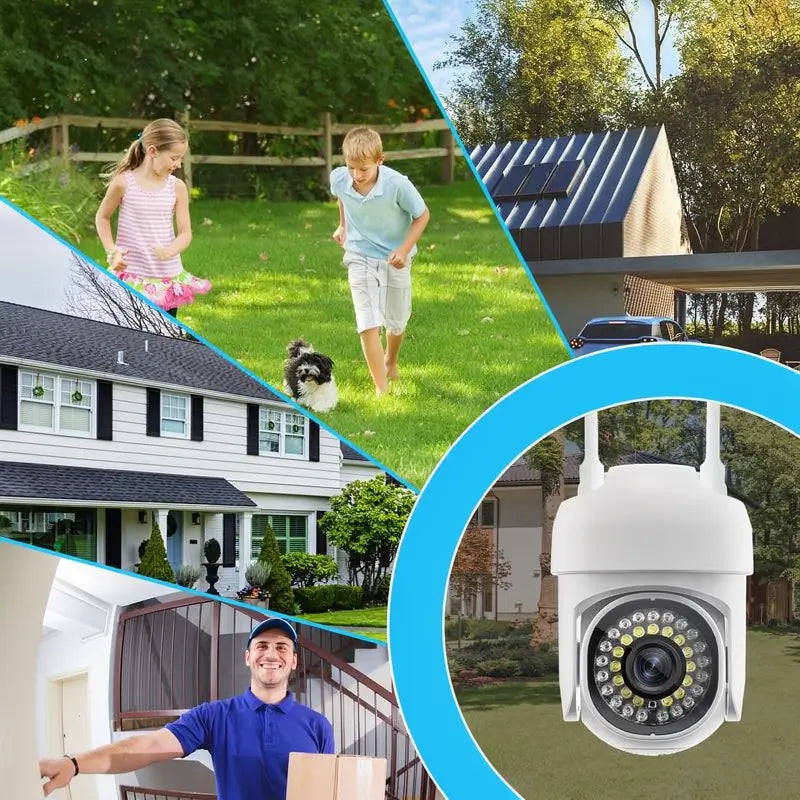 Cámara de Seguridad 3MP, Video 2K HD con Visión Nocturna a Color, Rotación de 360°, WiFi 2.4Ghz, Detección de Movimiento y Audio Bidireccional - Fácil Instalación para el Hogar