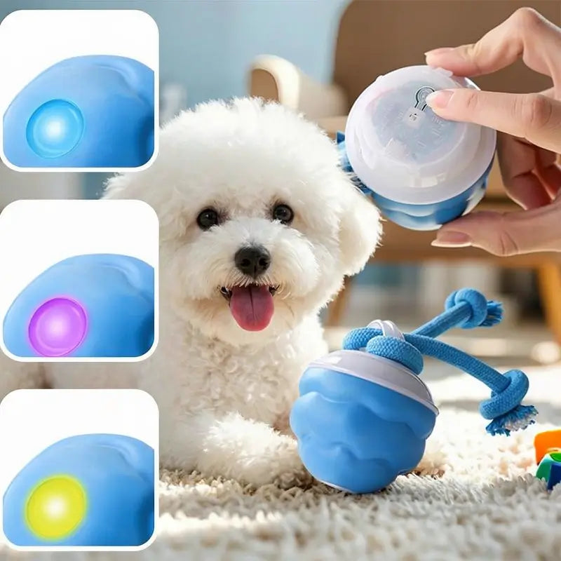 Juguete Interactivo para Perro con Sensor de Movimiento, Pelota Giratoria con Sonido para Entrenamiento de Mascotas, Ideal para Perros Pequeños y Gatos (7.5 x 7.5 x 11 cm)