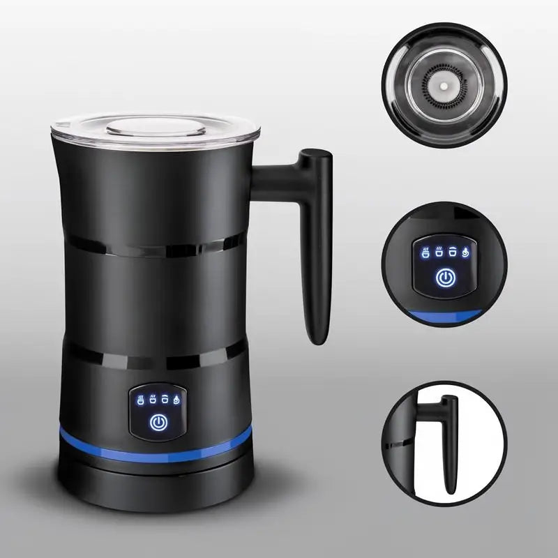 Espumador de Leche Eléctrico – Batidor Automático Profesional para Lattes, Capuchinos y Chocolate Caliente, Acero Inoxidable, Bate y Espuma en Segundos, Modos Versátiles – Ideal para Casa y Oficina