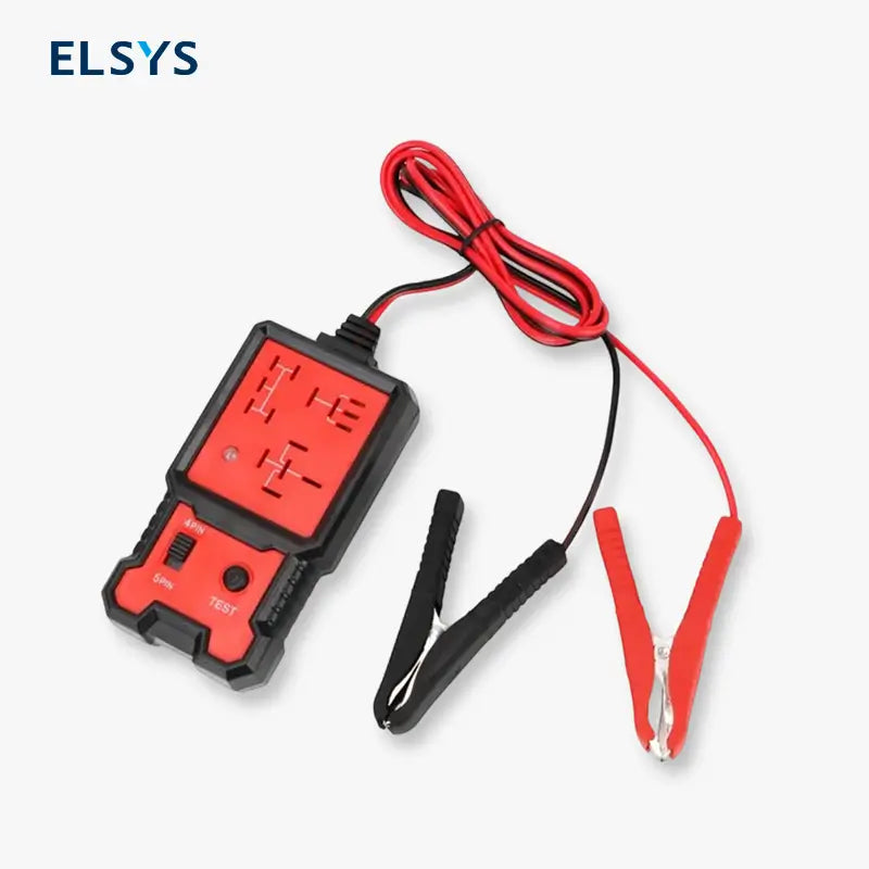 Probador de relevadores automotrices 12V con selector 4 y 5 pines, diagnóstico rápido con luz LED para taller, cochera y mantenimiento