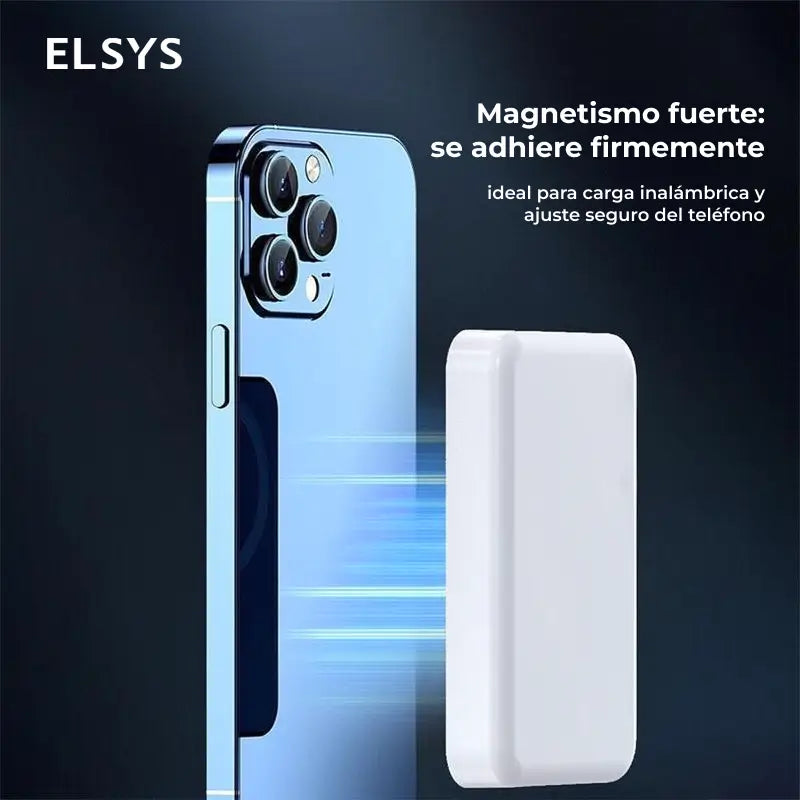 Batería portátil magnética 5000mAh con carga inalámbrica rápida para iPhone 12 al 17, compacta y ligera para oficina, viaje y uso diario
