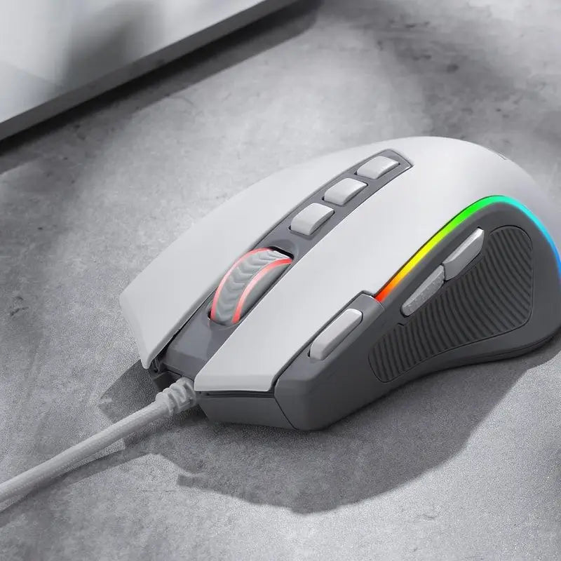 Mouse Gamer Alámbrico Óptico M612 Predator con RGB, 8000 DPI, 11 Botones Programables y 5 Modos de Retroiluminación, Botón de Disparo Rápido